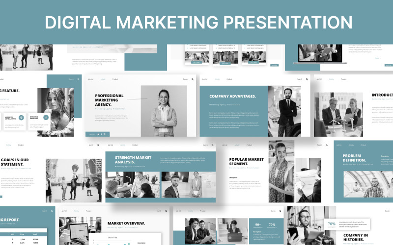 Agentciore – маркетингове агентство Шаблон презентації Powerpoint