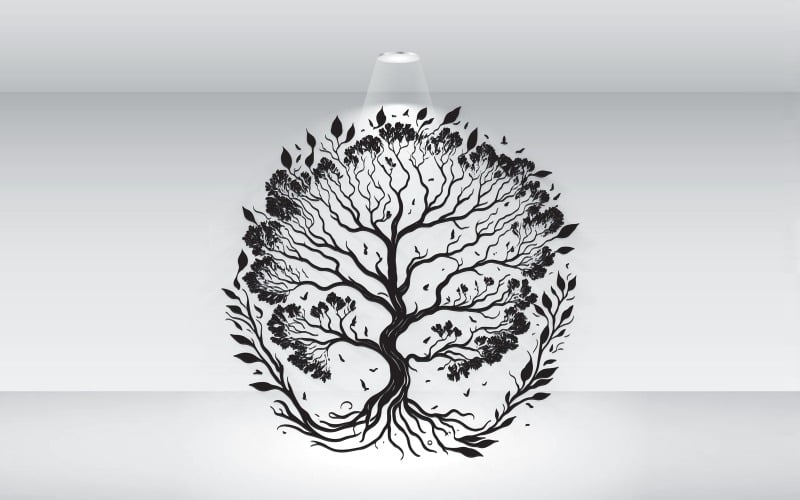 Arquivo vetorial moderno do logotipo da árvore da vida