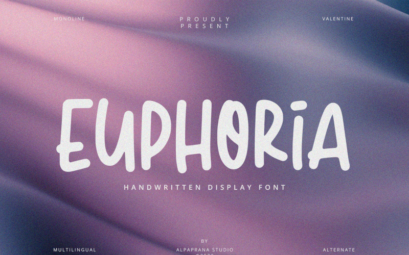 Euphoria - Romantické zobrazení písma