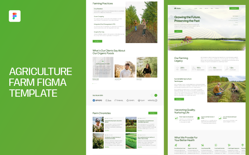 Figma-Vorlage für Landwirtschaftsbetriebe