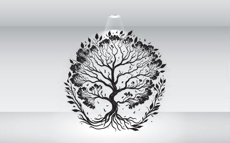 File vettoriale del logo moderno dell'albero della vita