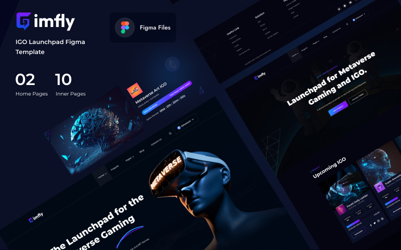 Gimfly – Metaverse IGO Launchpad Figma-Vorlage