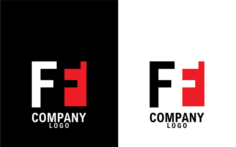 Letter ff, f abstract company or brand Logo Design