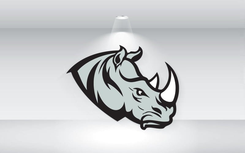 Neushoorn hoofd Logo sjabloon vectorbestand