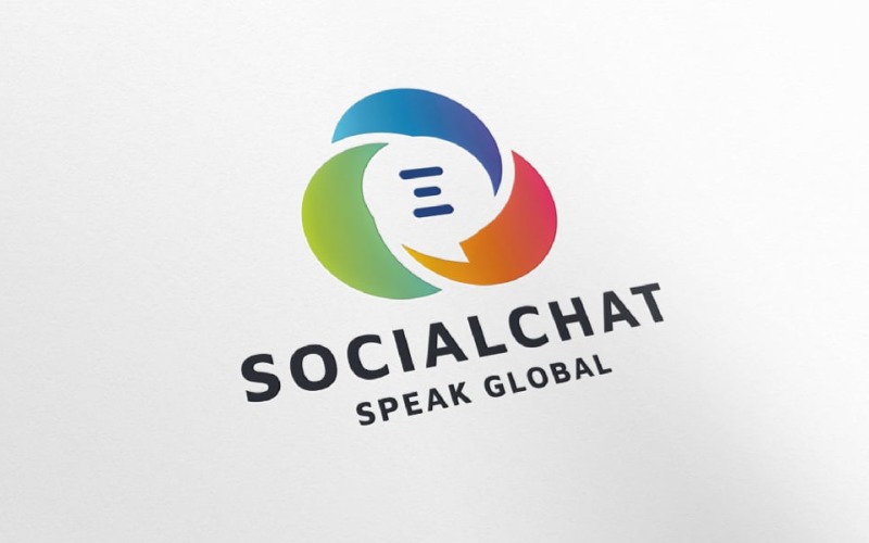 Plantilla de logotipo de Social Chat Pro