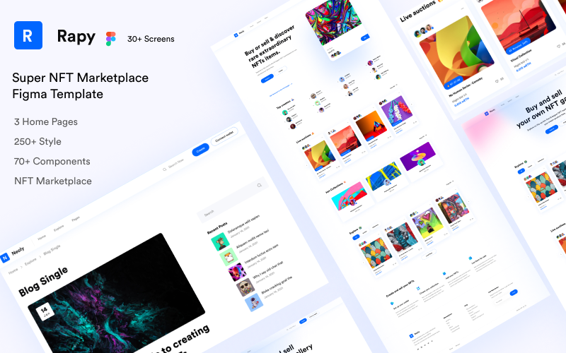 Rapy – шаблон NFT Marketplace Figma