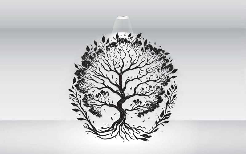 Векторный файл логотипа современного дерева жизни