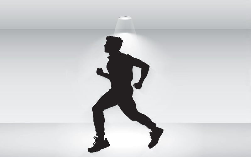 Archivo Vectorial Silueta Hombre Corriendo