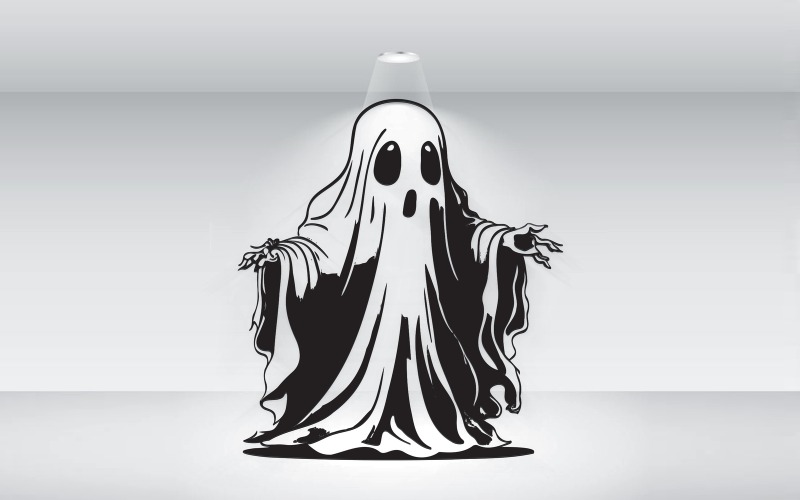 Arquivo vetorial de fantasma fofo de Halloween para crianças