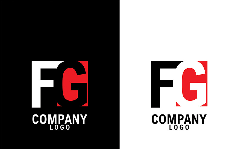 Letra fg, gf resumen empresa o marca Diseño de logotipo
