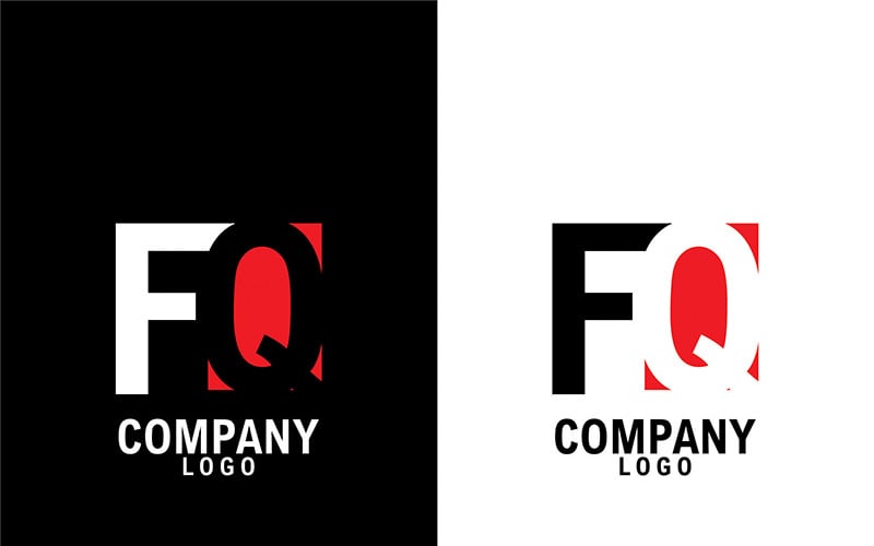 Letter fq, qf abstract company or brand Logo Design