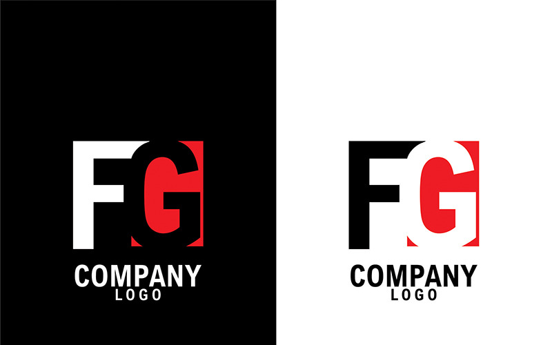 Lettre fg, gf abstraite entreprise ou marque Logo Design