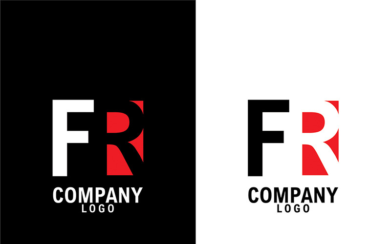 Lettre fr, rf abstrait entreprise ou marque Logo Design