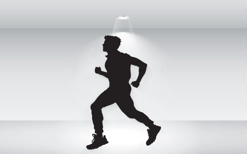 Lopende Man silhouet vectorbestand