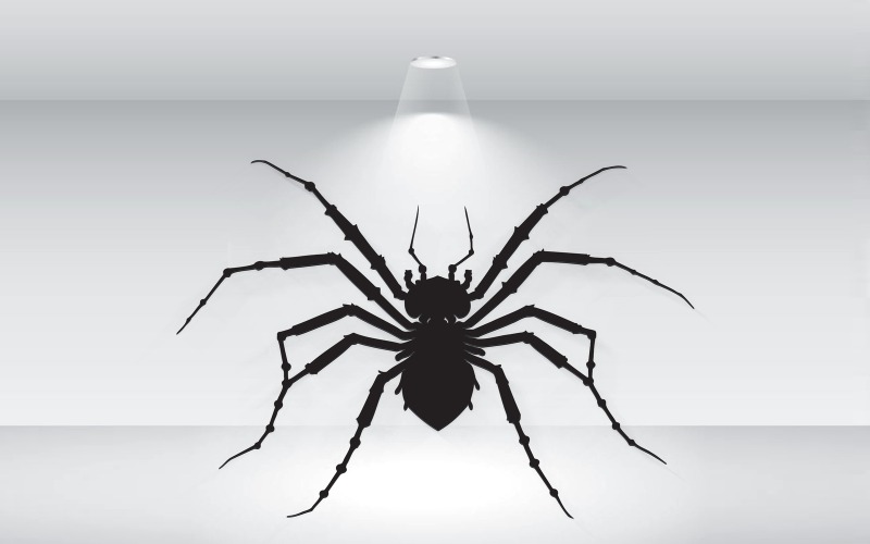 Araña Negra De Formato Vectorial De Halloween