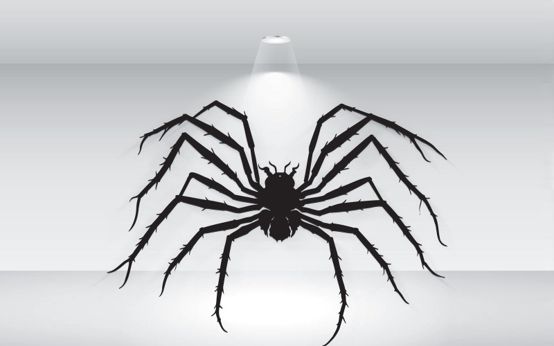 Araña negra del vector de Halloween