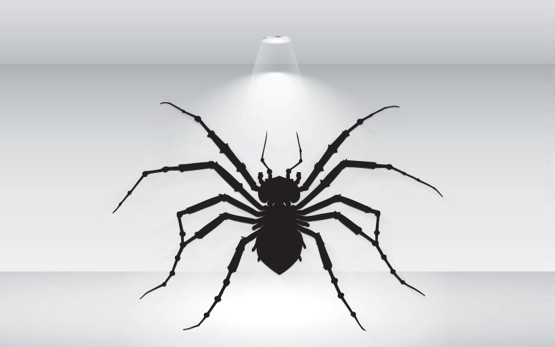 Черный паук Хэллоуина векторного формата