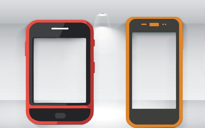 Mobil Mockup Na Průhledném Pozadí Izolované Vektoru