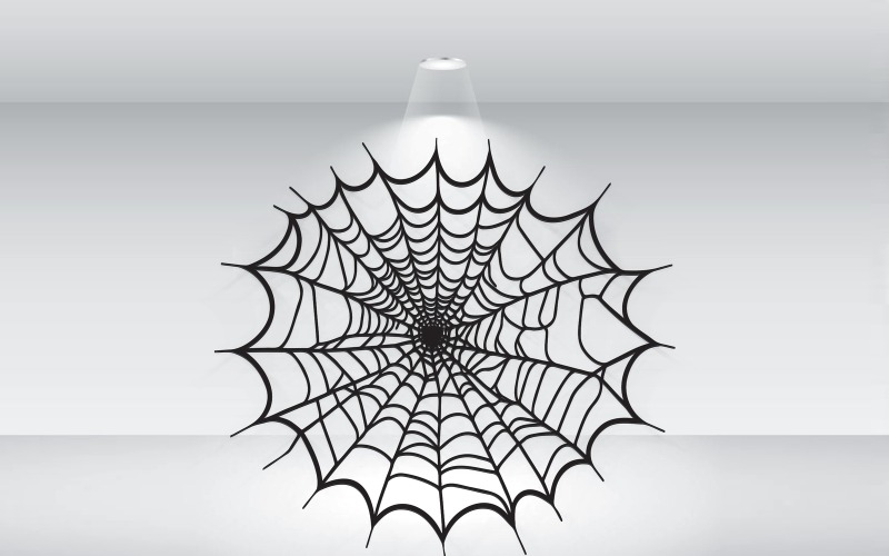Schwarzes Spinnennetz des Halloween-Vektors