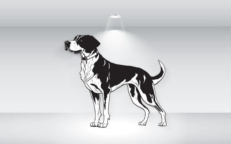 Собака структури ілюстрація чорно-білий вектор