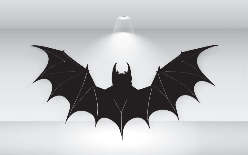 Svart Fladdermus Av Halloween Vektor