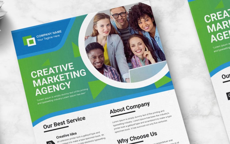 Creative Marketing Agency Flyer Templates TemplateMonster