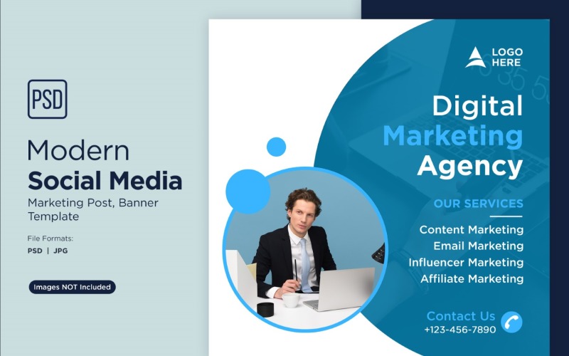 Ontwerpsjabloon voor digitale marketingexperts voor zakelijke banners 1.