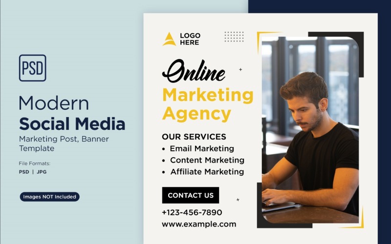 For the Growth of your Business Marketing Banner Design Template 8.