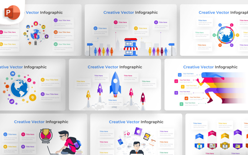 Kreative Vektor-PowerPoint-Infografik-Vorlage