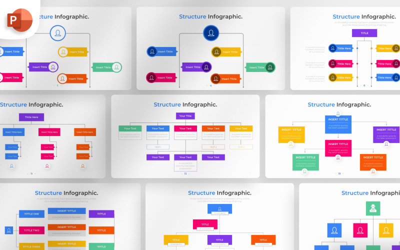 Structuur PowerPoint Infographic-sjabloon