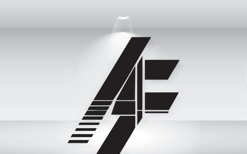 字母 AF 标志矢量图