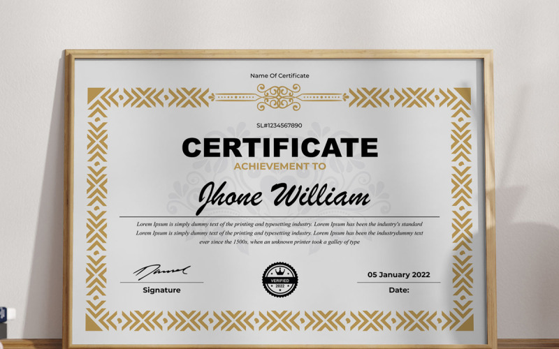 Certificate Templates Layout