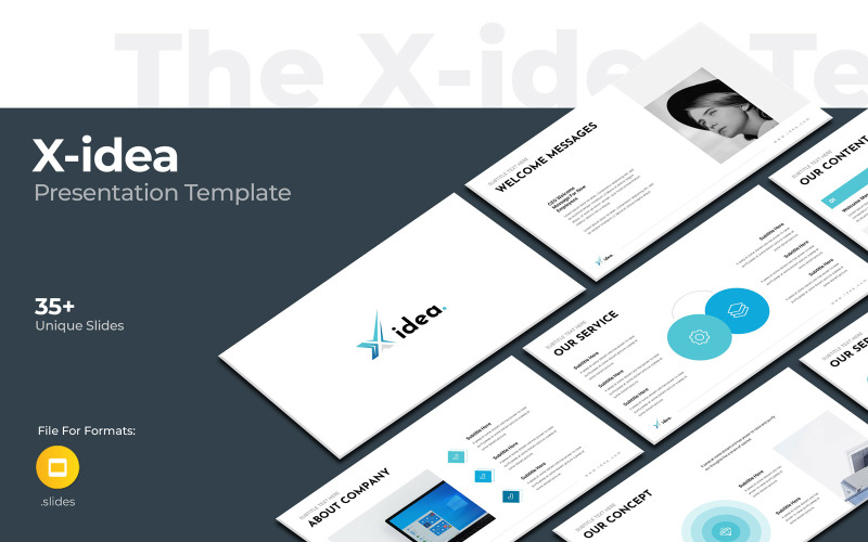De X-idea Google Slides-sjabloon