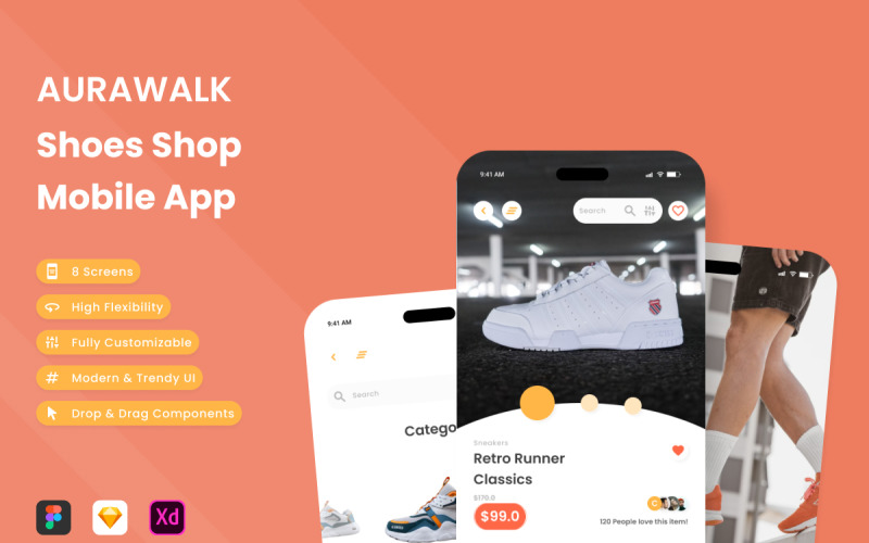 AuraWalk - Application mobile de boutique de chaussures