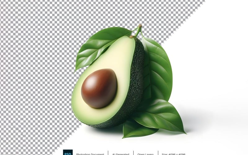 Avocado frisches Obst isoliert auf weißem Hintergrund 4