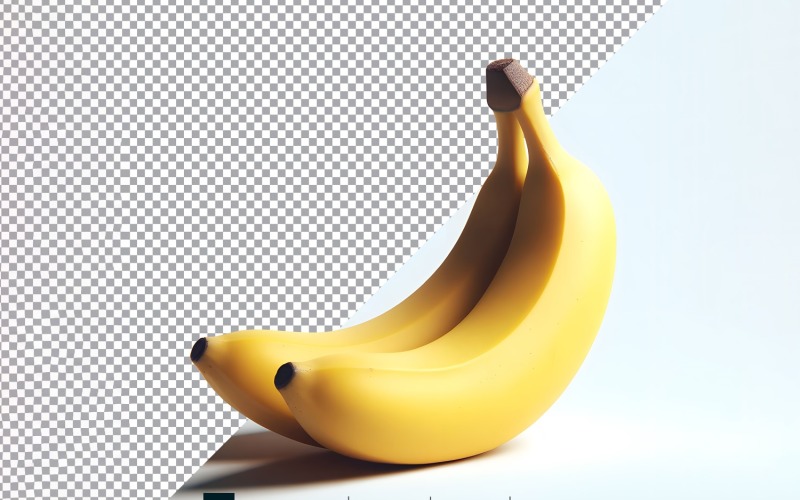 Банан Свежие фрукты изолированы на белом фоне 2