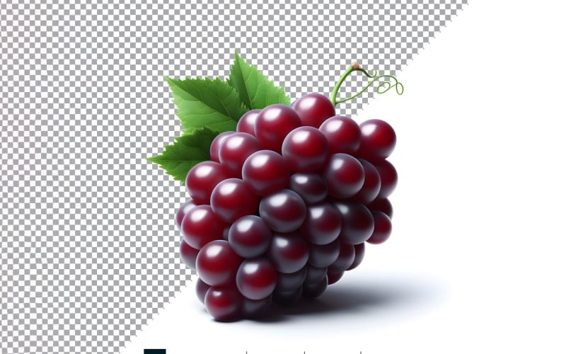 Fruta fresca de uva isolada em fundo branco 6