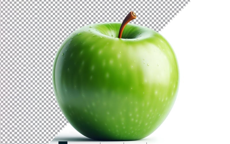 Fruit frais de pomme verte isolé sur fond blanc 1