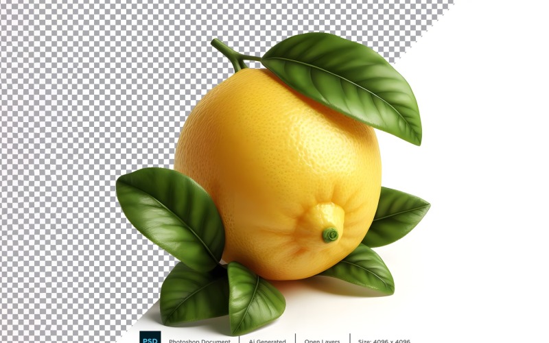 Fruta fresca de limão isolada em fundo branco 1