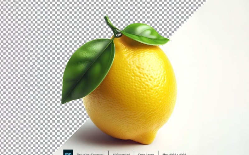 Fruta fresca de limão isolada em fundo branco 6