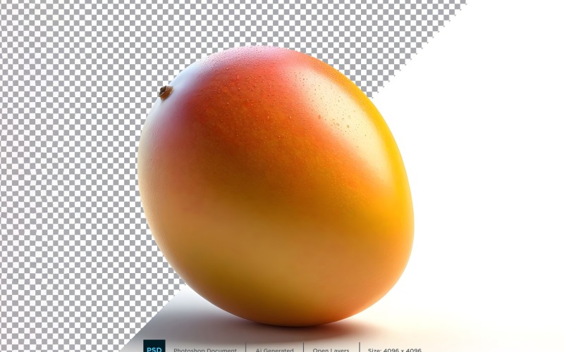 Mangó friss gyümölcs elszigetelt fehér háttérrel 1