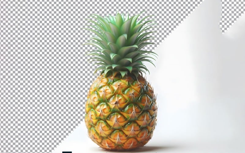 Ananas frisches Obst isoliert auf weißem Hintergrund 3