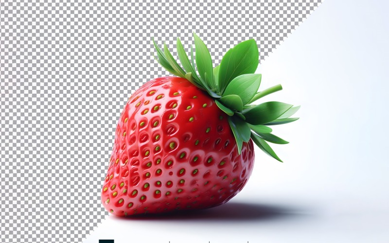 Erdbeere Frisches Obst isoliert auf weißem Hintergrund 2