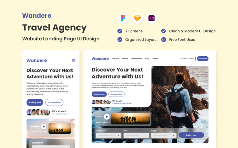 Wandero - Travel Agency Landing Page