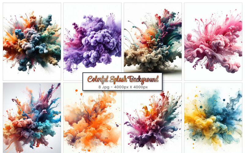 Abstract kleurrijk inkt verf splash