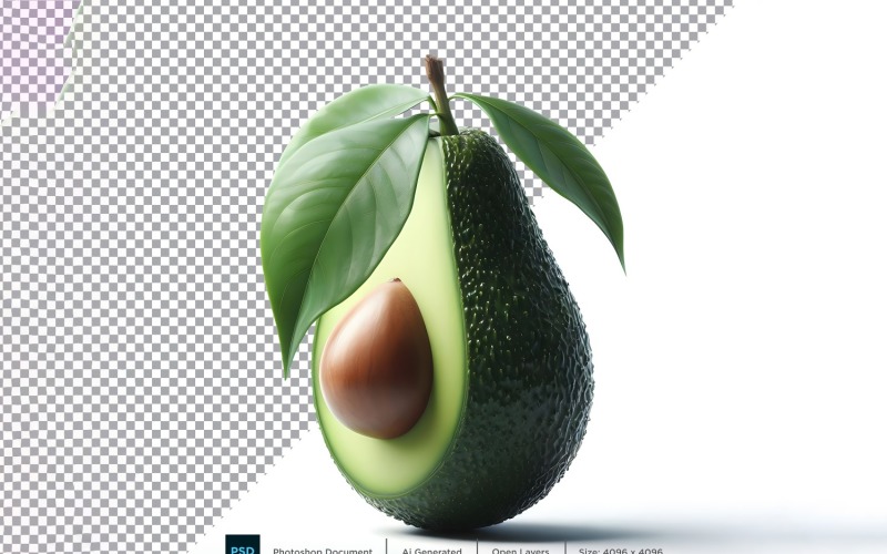 Avocado frisches Obst isoliert auf weißem Hintergrund 5