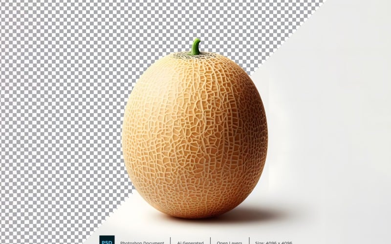 Melone Frisches Obst isoliert auf weißem Hintergrund 1
