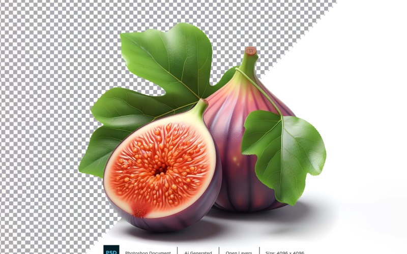 Fig Färsk frukt isolerad på vit bakgrund 6