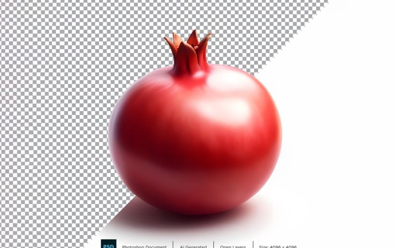 Granatapfel Frisches Obst isoliert auf weißem Hintergrund 4
