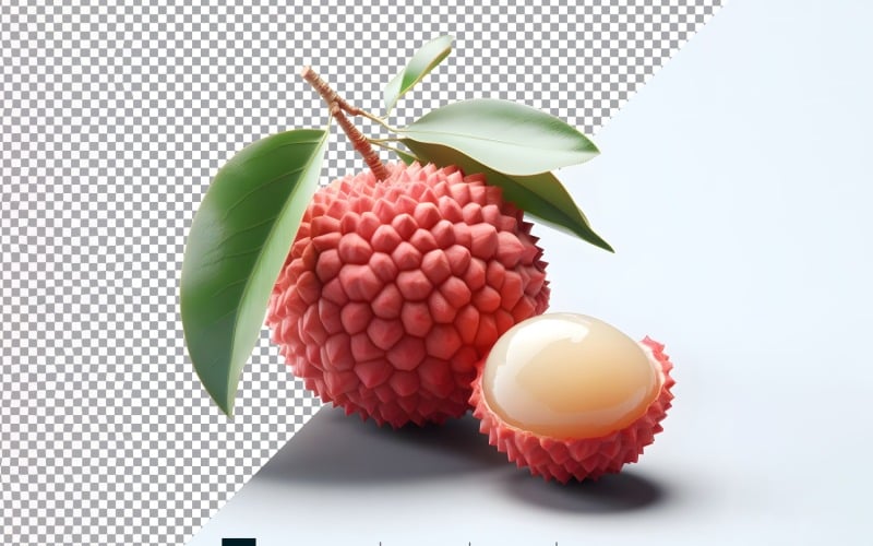 Litschi Frisches Obst isoliert auf weißem Hintergrund 1